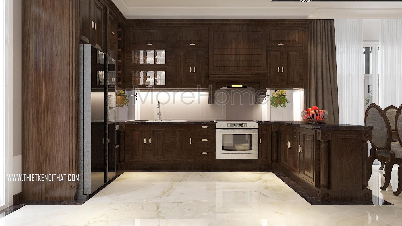 Thiết kế phòng bếp biệt thự FLC Thanh Hóa